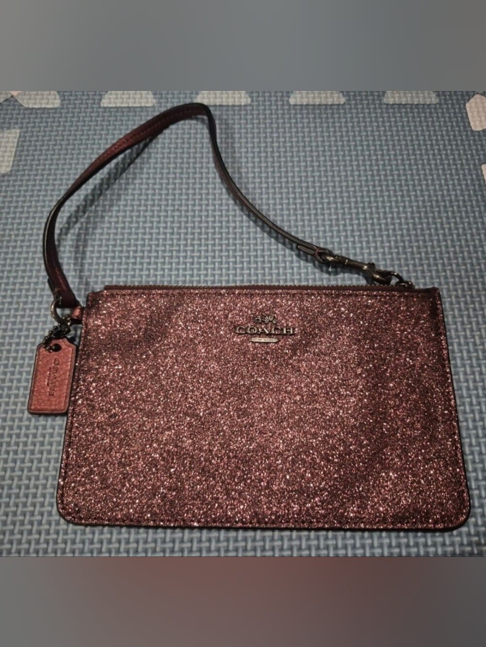 Coach Metallic Glitter Wristlet